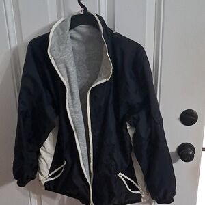 Black and White Zip-Up Jacket